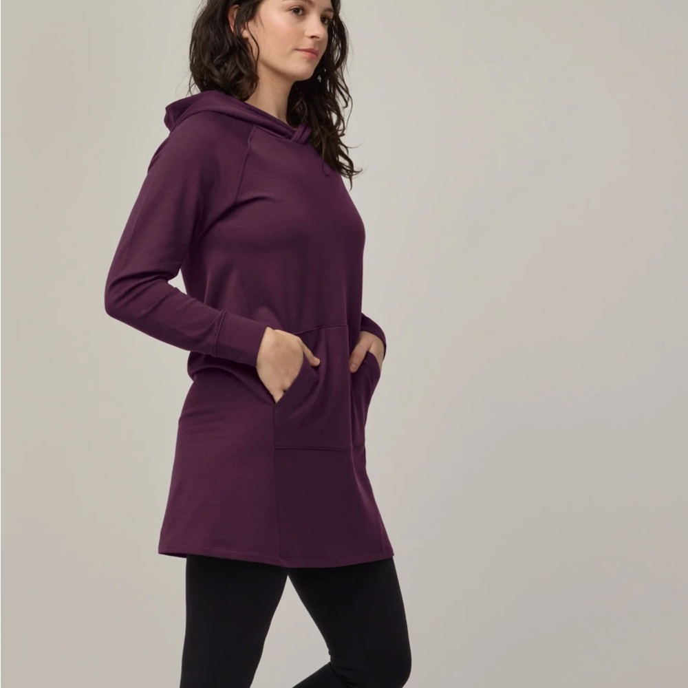 WOOL& Wooland Everett Sweatshirt Tunic Hoodie Dress Medium EUC